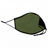 Mascarilla algodón orgánico reversible grande caqui y negra homologada con protección +90% personalizada