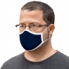 Mascarilla algodón orgánico reversible grande geo tie grey y navy homologada con protección +90%
