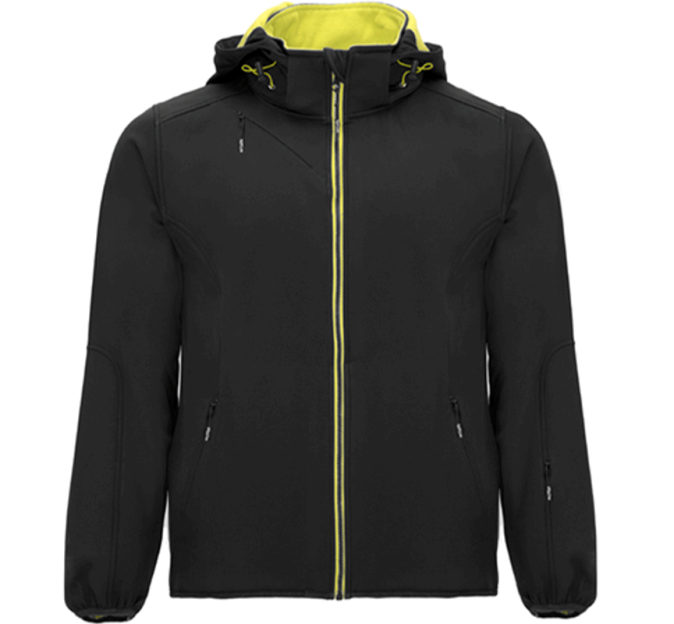 Chaqueta con Cremallera y Capucha de Poliéster para Hombre