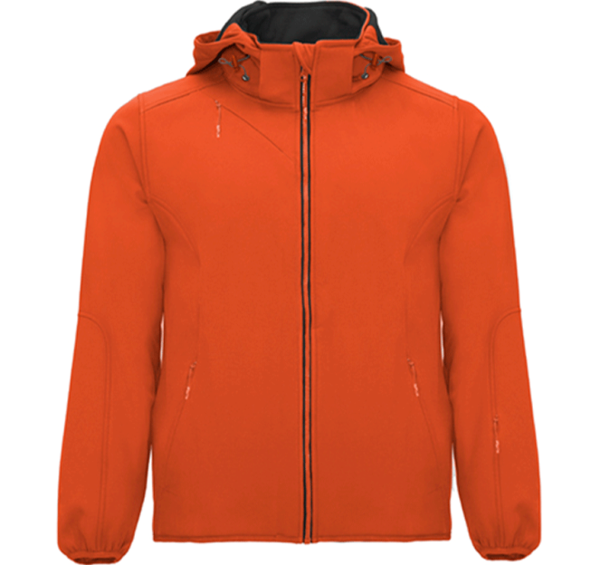 Chaqueta con Cremallera y Capucha de Poliéster para Hombre