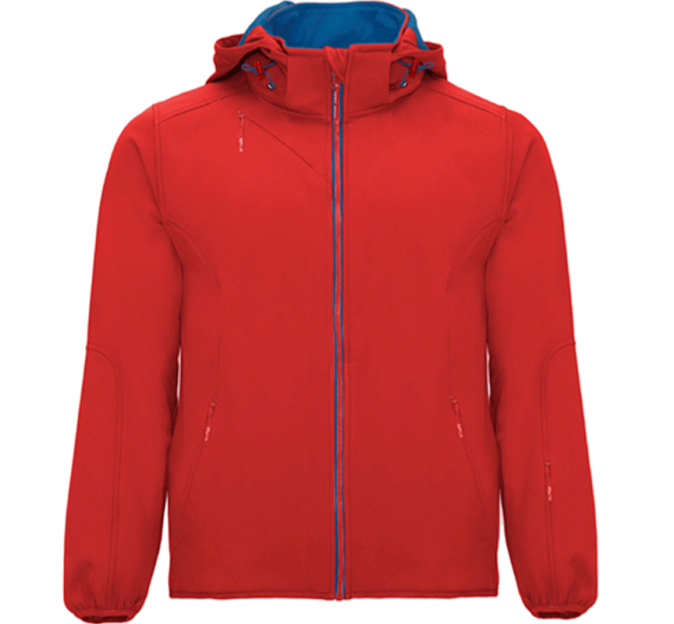 Chaqueta con Cremallera y Capucha de Poliéster para Hombre