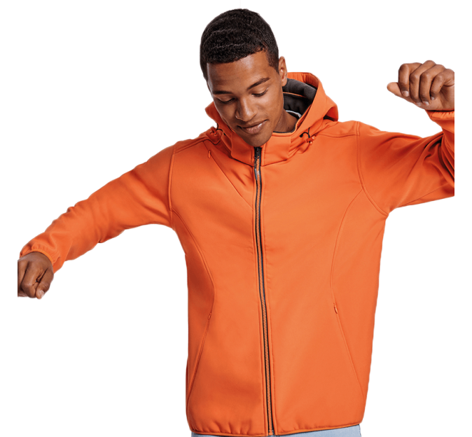 Chaqueta con Cremallera y Capucha de Poliéster para Hombre