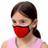 Mascarilla algodón orgánico reversible pequeña rojo y negra homologada con protección +90% personalizada