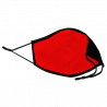 Mascarilla algodón orgánico reversible mediana rojo y negra homologada con protección +90% personalizada