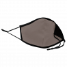 Mascarilla algodón orgánico reversible pequeña taupe y negra homologada con protección +90% personalizada