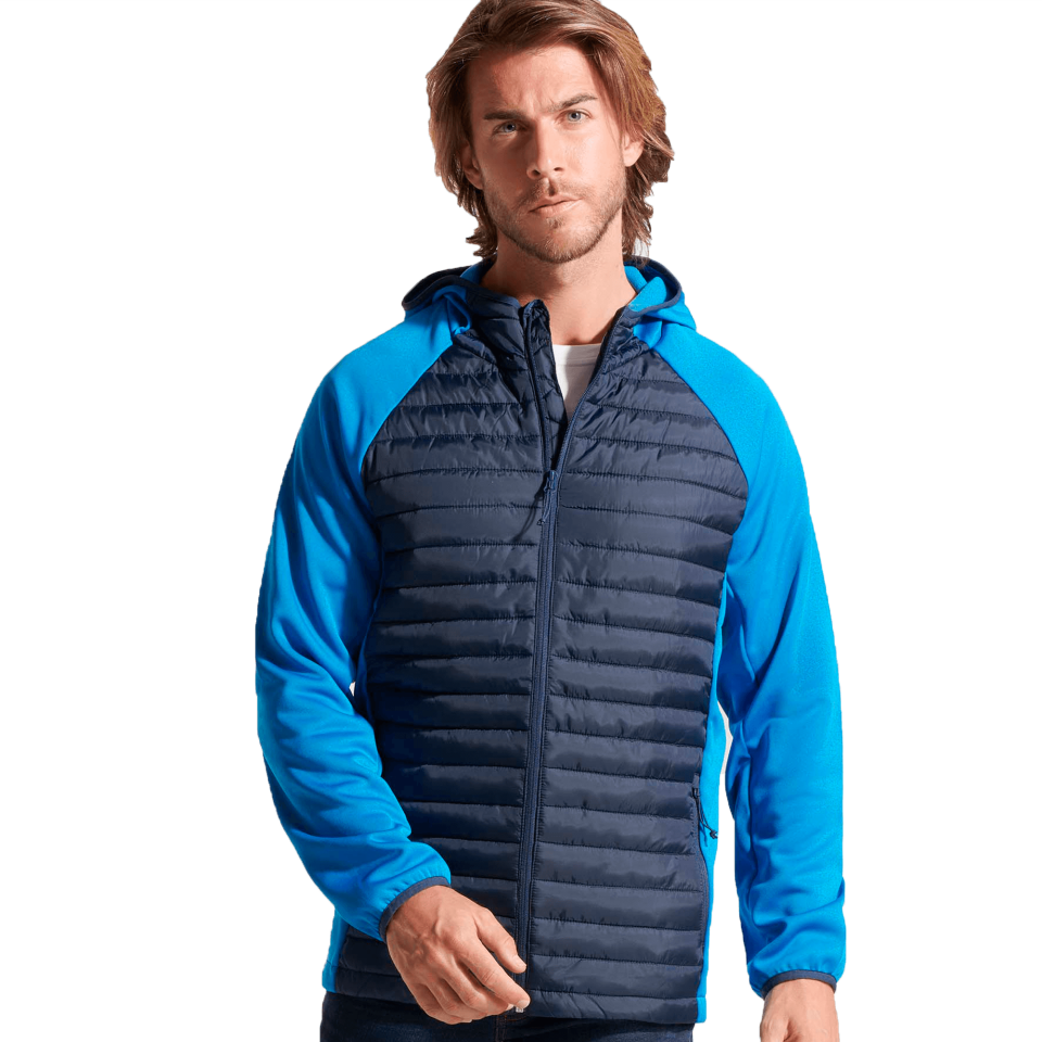 Chaqueta plumón bicolor personalizada