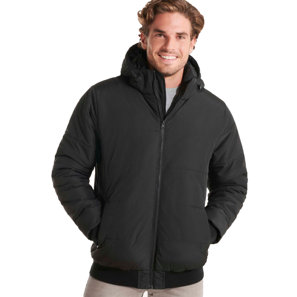 Chaqueta acolchada repelente al agua personalizada