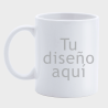 Taza de cerámica blanca personalizada