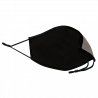 Mascarilla algodón orgánico reversible grande taupe y negra homologada con protección +90% personalizada