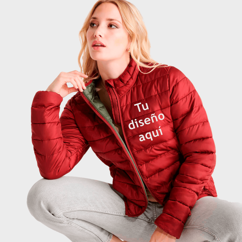 Chaqueta plumón de mujer personalizada