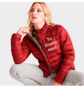 Chaqueta plumón de mujer personalizada