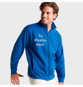 Sudadera con cremallera de felpa personalizada