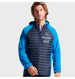 Chaqueta plumón bicolor personalizada