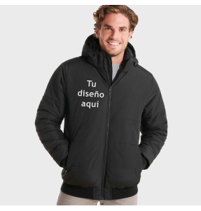 Chaqueta acolchada repelente al agua personalizada