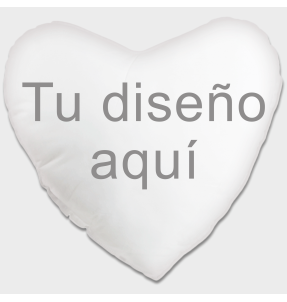 Cojín corazón personalizado por delante