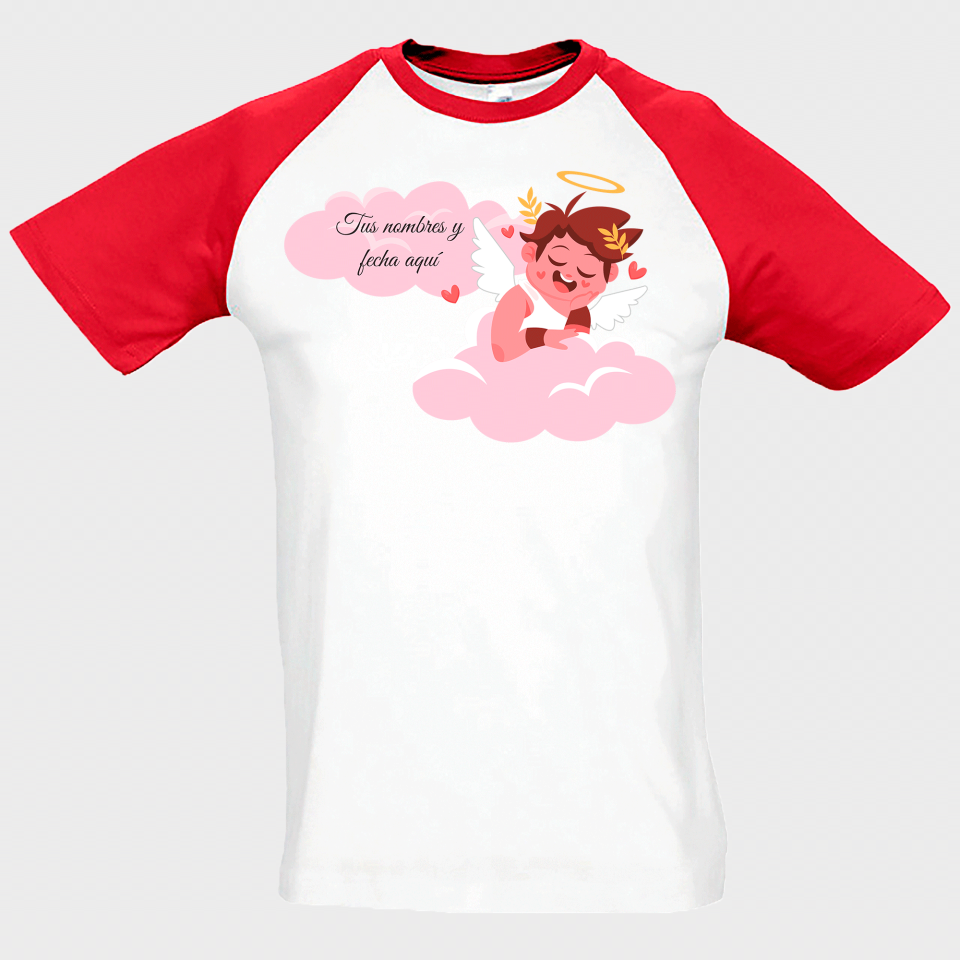 Camiseta unisex para San Valentín diseño cupido personalizable