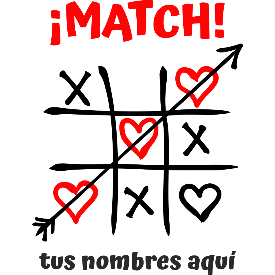 Taza corazón para San Valentín diseño match personalizable