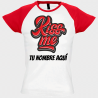 Camiseta mujer para San Valentín diseño kiss me personalizable