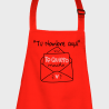 Delantal para San Valentín diseño te quiero mucho personalizable