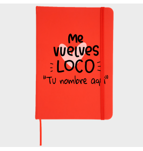 Bloc de notas para San Valentín diseño me vuelves loco personalizable