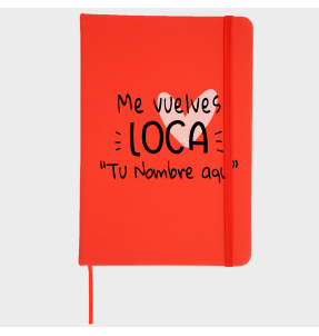 Bloc de notas para San Valentín diseño me vuelves loca personalizable