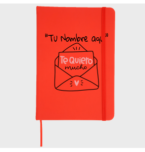 Bloc de notas para San Valentín diseño te quiero mucho personalizable