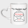 Taza corazón para San Valentín diseño te quiero mucho personalizable