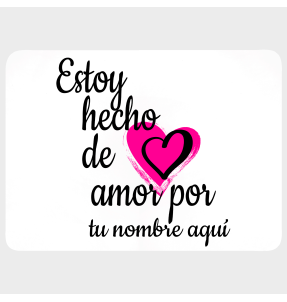 Mantel individual con base corcho para San Valentín diseño hecho de amor personalizable