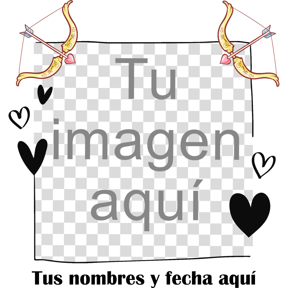 Mantel individual con base corcho para San Valentín diseño flechas cupido personalizable