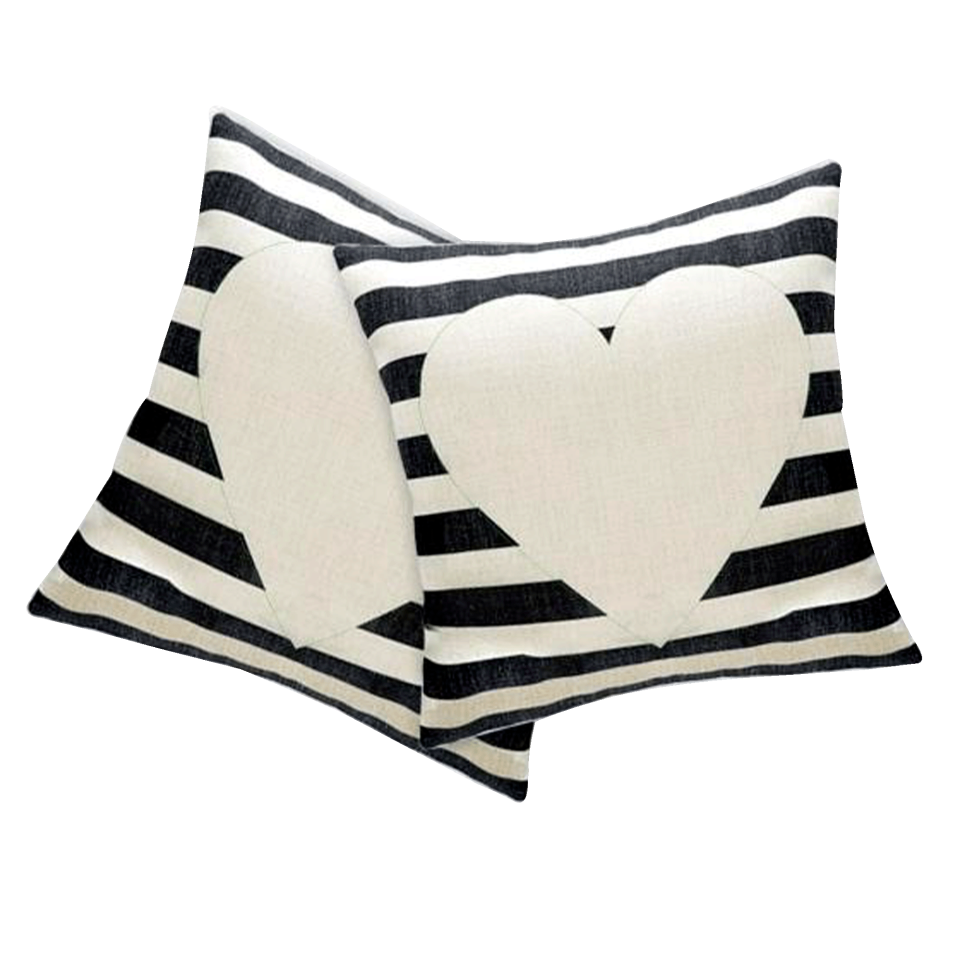 Cojín cuadrado diseño corazón personalizable