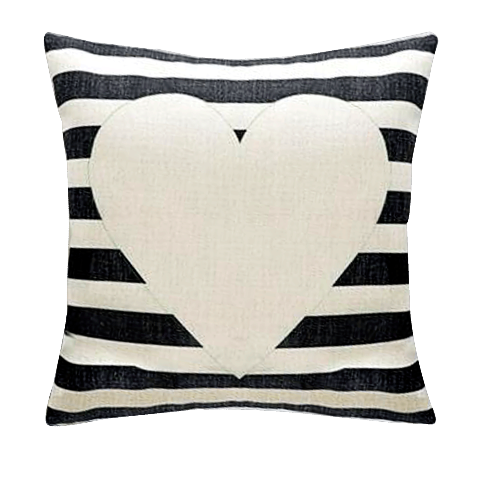 Cojín cuadrado diseño corazón personalizable