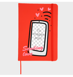 Bloc de notas para San Valentín diseño sending love personalizable