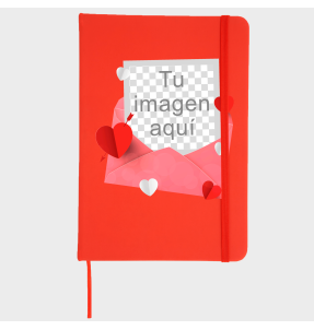 Bloc de notas para San Valentín diseño sobre personalizable