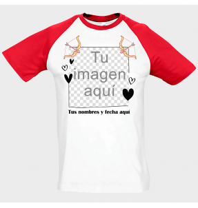 Camiseta unisex para San Valentín diseño flechas cupido personalizable