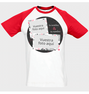 Camiseta unisex para San Valentín diseño polaroids personalizable