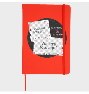 Bloc de notas para San Valentín diseño polaroids personalizable