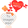 Camiseta mujer para San Valentín diseño perfect match personalizable