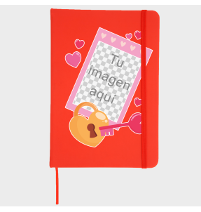 Bloc de notas para San Valentín diseño candado personalizable