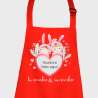 Delantal para San Valentín diseño conejos personalizable
