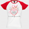 Camiseta mujer para San Valentín diseño conejos personalizable
