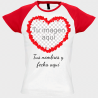 Camiseta mujer para San Valentín diseño corazón personalizable