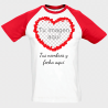 Camiseta unisex para San Valentín diseño corazón personalizable