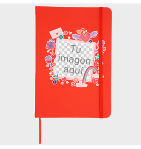 Bloc de notas para San Valentín diseño marco fotos personalizable