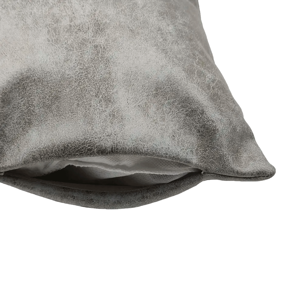 Cojín cuadrado tacto cuero personalizable