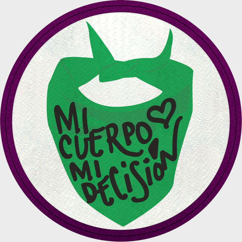 Parche redondo para el día de la mujer diseño Mi Cuerpo Mi Decisión