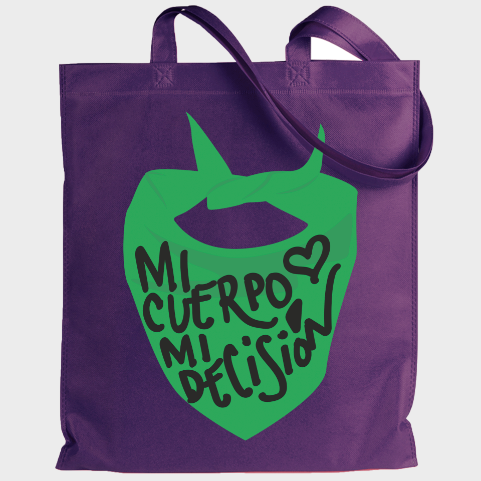 Tote bag para el día de la mujer diseño Mi Cuerpo Mi Decisión