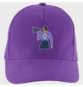 Gorra para el día de la mujer diseño Chica Hablando