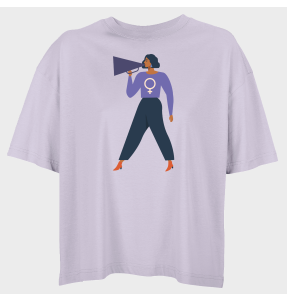 Camiseta oversize mujer para el día de la mujer diseño Chica Hablando