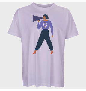 Camiseta oversize hombre para el día de la mujer diseño Chica Hablando