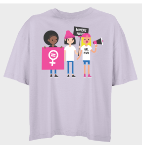 Camiseta oversize mujer para el día de la mujer diseño Amigas